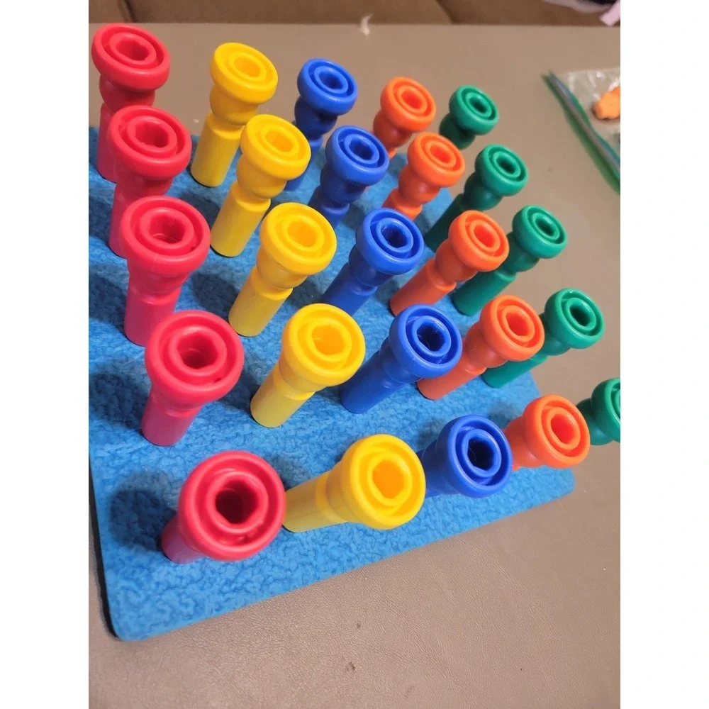 Lauri Tall-Stackers Pegs Building Set Montessori Home School Teaching